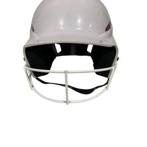 Used RIP-IT SOFTBALL HELMET Batting Helmet w/Mask White MD 11847-S000032985