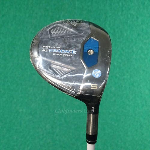 NEW Lady Callaway Paradym Ai Smoke Max Fast 19 Fairway Wood 5 ELDIO 40L w/HC