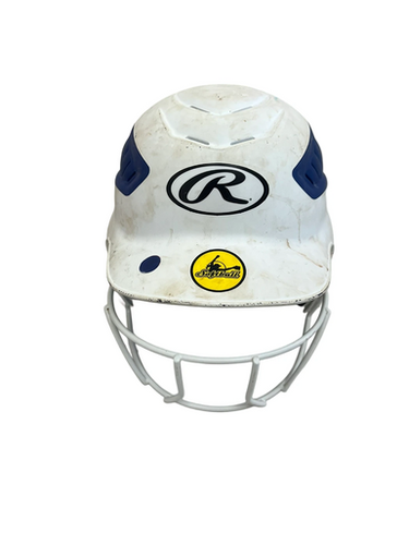 Used Rawlings RCFH Batting Helmet w/Mask White One Size 11692-S000146761