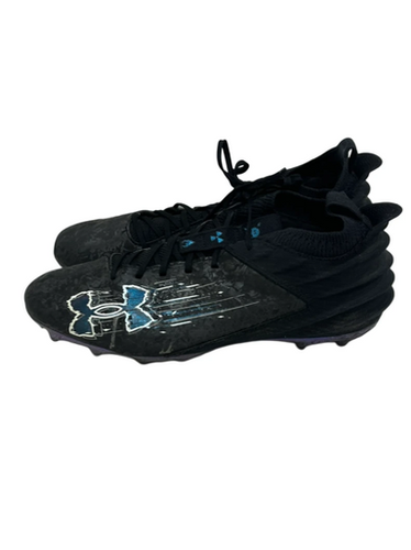 Used Under Armour BLUR SMOKE SUEDE Adult FB Cleats Black Senior 11 11692-S000146831