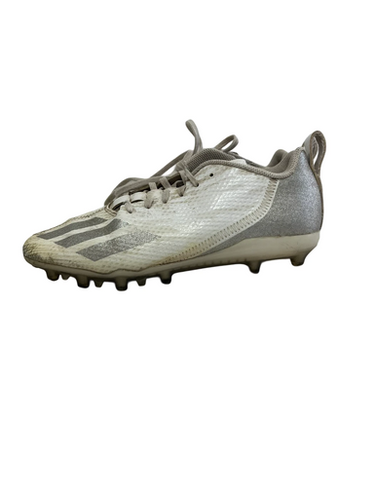 Used Adidas ADIZERO Jr FB Cleats White Junior 05.5 11692-S000146607