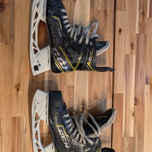 Black/Yellow 2021 CCM Super Tacks AS3 Pro Hockey Skates Regular Width 8 (Used)