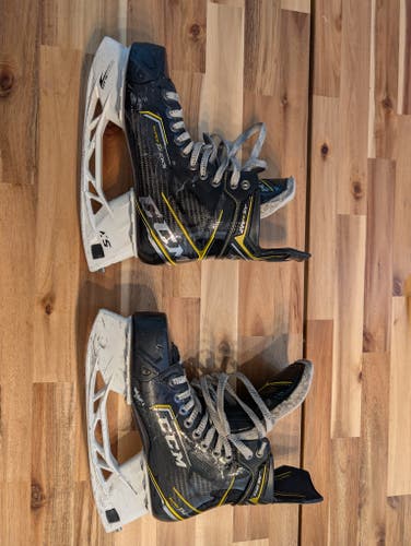 Black/Yellow 2021 CCM Super Tacks AS3 Pro Hockey Skates Regular Width 8 (Used)