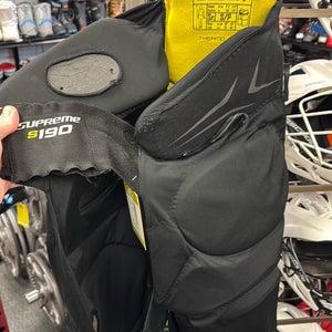 SR SM Bauer Supreme S190 (Used) Small Black Senior ice Hockey Pants girdle S 190