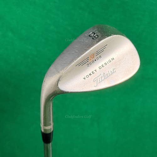 LH Titleist Vokey Design 200 Series 60-8 60 Lob Wedge Stepped Steel Wedge Flex