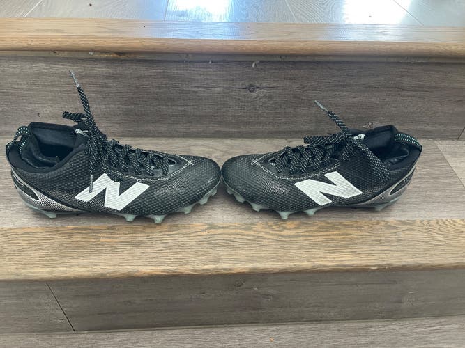 Black Kids Size M 6.0 (W 7.0) Youth New Balance High Top Freeze 3.0 Molded Cleats (New)