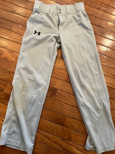 Gray Unisex Medium Youth Under Armour Game Pants (Used)
