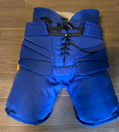 Blue Used Senior Medium CCM HPG 14A Hockey Goalie Pants Pro Stock
