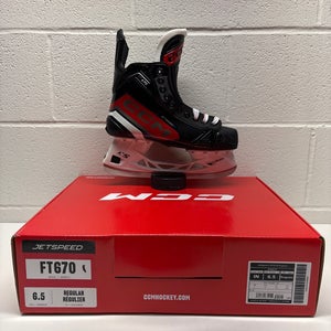 New!! CCM JetSpeed FT670 Hockey Skates Regular Width Size 6.5