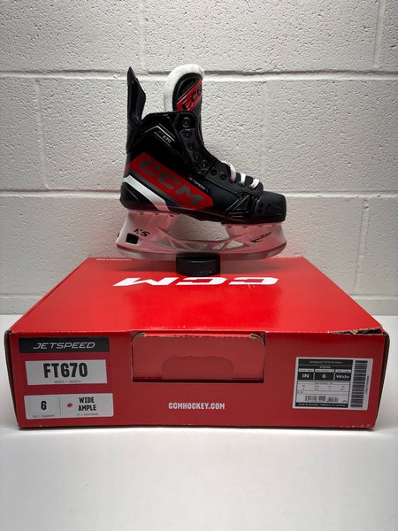 New!! 2023 CCM JetSpeed FT670 Hockey Skates Wide Width 6