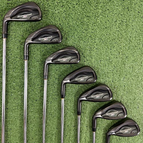 Callaway Steelhead XR Pro Black Iron Set 5-PW AW XP 105 S300 Stiff Left Handed