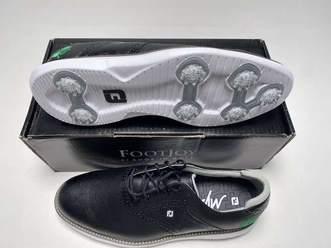 FootJoy MyJoys Traditions Spiked Golf Shoes Black Men's SZ 11.5 XW