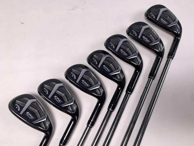 Callaway EPIC Star Iron Set 7-PW+AW+GW+SW Grand Bassara 55g Senior Graphite RH
