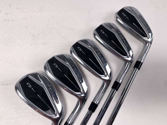 TaylorMade Qi Iron Set 5-9 KBS Max MT 85g Stiff Steel Mens RH NO PW