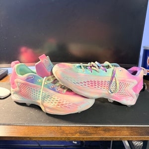 Custom Anthony Edwards Basketball Converted to Baseball Size M 10.0 (W 11.0) Adidas Molded Cleats