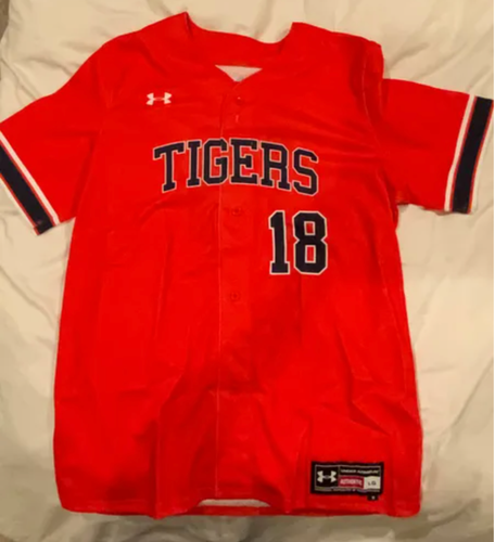 Auburn Tigers Orange Baseball Jersey