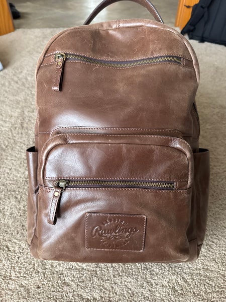 Genuine Leather Brown Rawlings Backpack (Used)