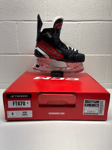 New!! 2023 CCM JetSpeed FT670 Hockey Skates Wide Width 8