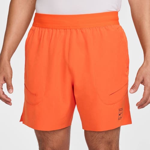 NWT Nike Court Advantage 6” Mens Size M Tennis Shorts Orange Standard FZ6913-819
