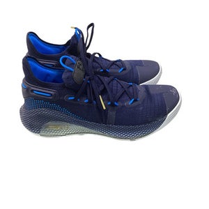 Used Under Armour CURRY Basketball Shoes M Navy Blue And Yellow Senior 7.5 11347-S000264492