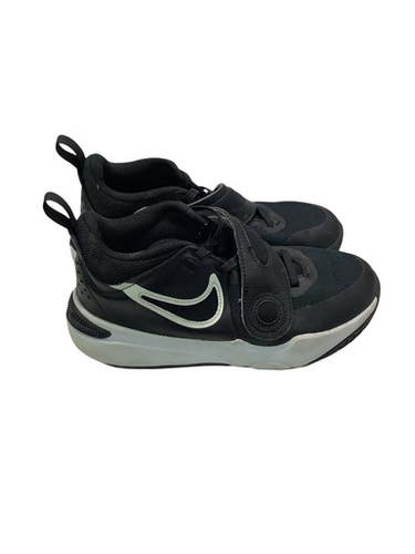 Used Nike HUSTLE Basketball Shoes Y Black And White Junior 02 11347-S000264474