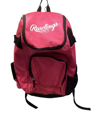 Used Rawlings 2 BAT BACK PACK BB/SB Player Backpack Pink 11347-S000264470