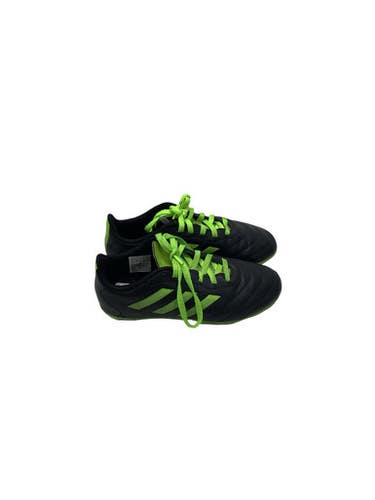 Used Adidas GOLETTO Soccer Cleats Black And Green Junior 01.5 11347-S000264440