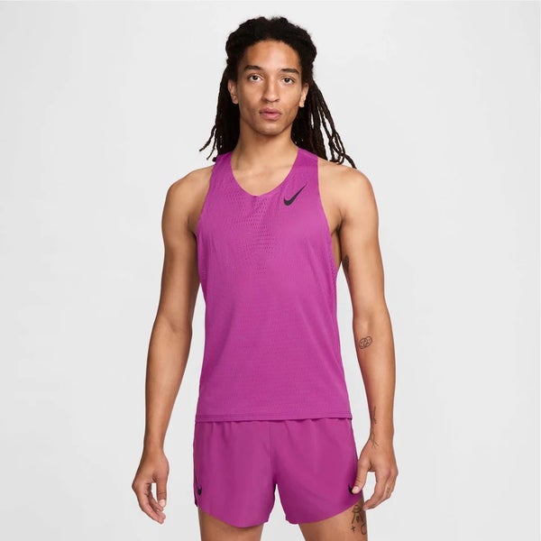 NIKE ADV Aeroswift Running Singlet Hot Fuchsia Slim Tank Size XL FN4231-518