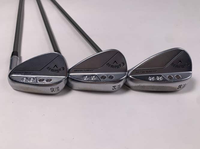 Callaway Jaws Raw Chrome Wedge Set 50* 10 |54* 10 | 58* 10 Catalyst RH