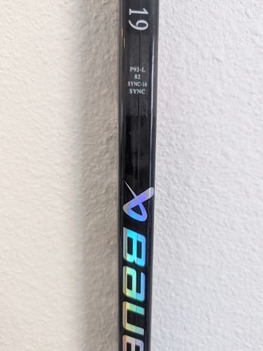 Bauer NEXUS SYNC Hockey Stick LEFT P92 82 flex Senior D1 Pro Stock