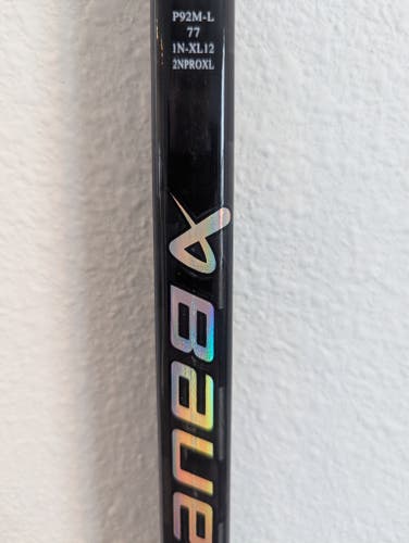 Bauer NEXUS 2NPRO XL Hockey Stick Left P92M 77 flex Senior D1 Pro Stock Dressed as Tracer