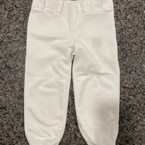 White Kid's Large Youth Mizuno Game Pants (Used)
