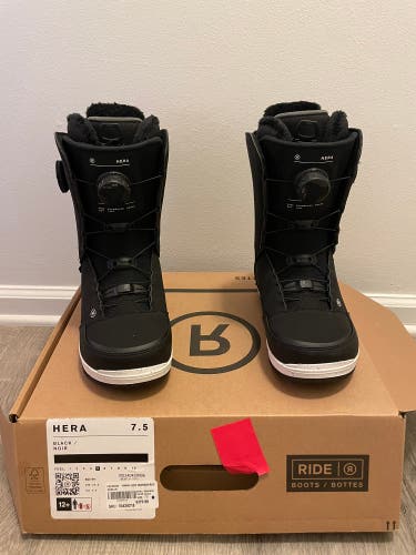 Women's Size M 6.5 (W 7.5) Ride Hera Snowboard Boots Medium Flex All Mountain (Used)