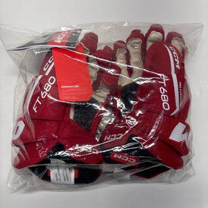 New!! CCM JetSpeed FT680 Gloves 13" Red