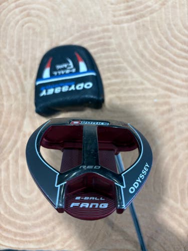 Men's Odyssey O-Works Red 2-Ball Fang Putter Right Handed 34.5" (Used)