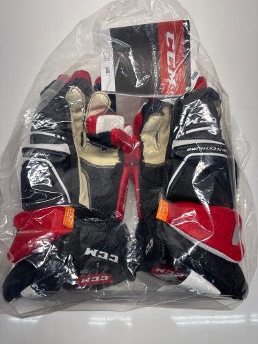 New!! CCM Tacks 9080 Gloves 15" Black/White/Red