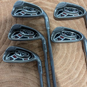 Men's Ping G15 White Dot Iron Set (5-9 Irons) RH | Ping AWT S-Flex Shaft (Used)