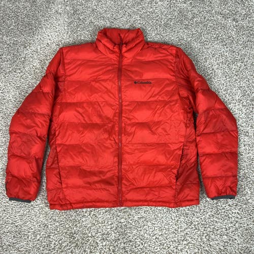 Columbia Jacket Mens Large Red Omni Heat Interchange Down Puffer Ski Outdoor