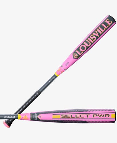 2026 Louisville Slugger Pink Select PWR Hybrid BBCOR Certified Bat (-3) 29 oz 32" (New)