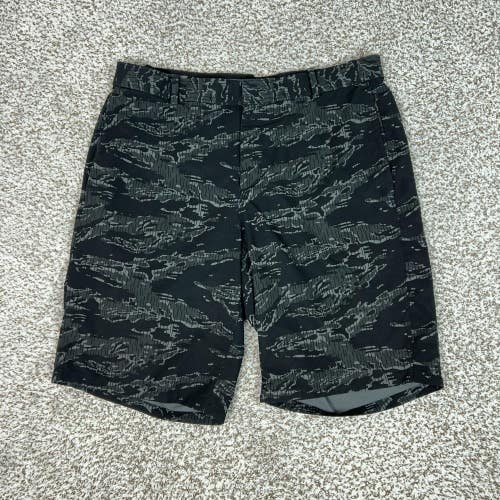 Nike Golf Shorts Mens 34 Black Camo Dri-FIT Stretch Performance Pockets Logo