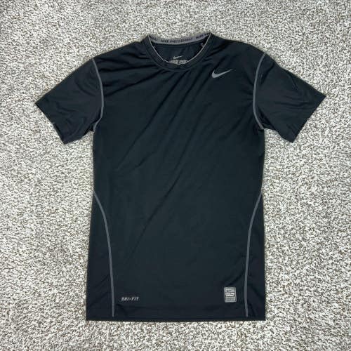 Nike Pro Combat Shirt Mens XL Black Dri-FIT Compression Short Sleeve Athletic