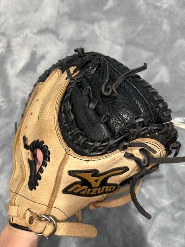 Brown Mizuno Power Close RH Catcher's Baseball Glove 32.5" (Used)