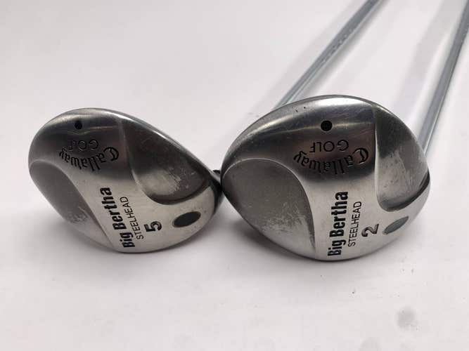 Callaway Steelhead 2 & 5 Fairway Wood Set 13* 18* Memphis "10" Regular Mens LH
