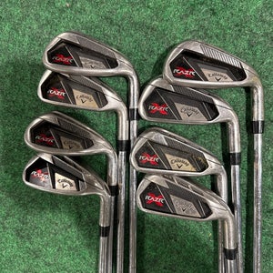 Callaway Razr X Iron Set RH (Uniflex) | RazrX Steel Shafts (Used)  #4 - #9, PW,AW