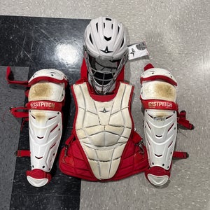Red & White All Star AFX Series Catcher's Set (Used) | Small