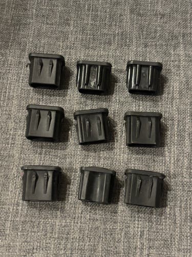 Lot of 9 Hockey Stick End Caps Senior Black