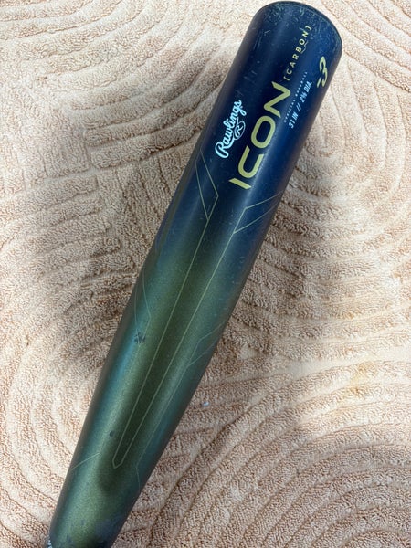 2023 Rawlings Icon Composite Bat BBCOR Certified (-3) Composite 28 oz 31" (Used)