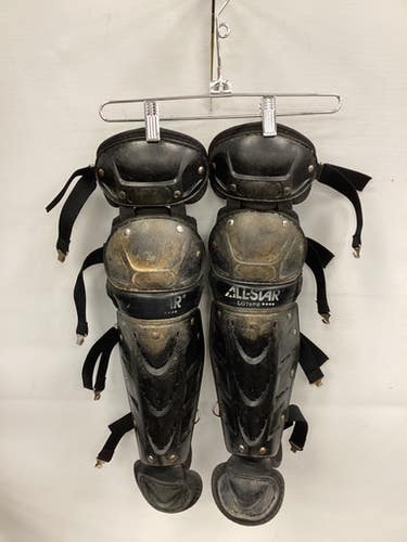 Used All-Star LG79TP Catchers Leg Guards Black Junior 11851-S000043381