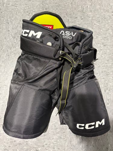 *Worn Once* Black Youth Medium CCM AS-V Pro Hockey Pants (Used)