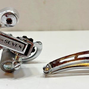 Vintage Suntour 7 Seven Short Cage Rear & Bottom Pull Front Road Derailleurs